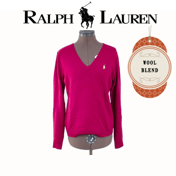 Pink Ralph Lauren Wool Blend Sweater - Picture 1 of 4